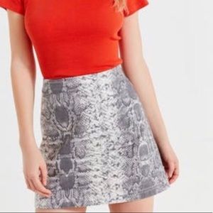 BDG snake print skirt
